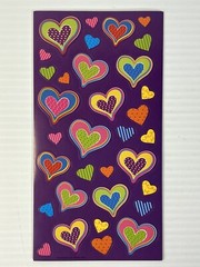 Oriental Trading Hearts Sticker Kit /3 Designs/8 Sheets Each (24 Total) NEW