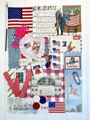 VTG Americana Ephemera July 4th Patriotic 50+ Pcs Junk Journaling Scrapbooking