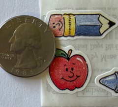 SCHOOL DAYS BITS & PIECES Sticker(8pc) Provo•Education￼•Elementary￼•Pencil•Apple