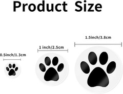 Paw Stickers, Clear Paw Prints Stickers, 500 Pcs 1 Inch Puppy Dog Paw Sticker…