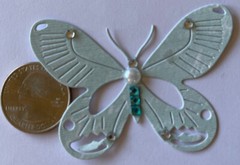 FANCY BUTTERFLY Pre-Made Die-Cuts (2pc)Victorian•Steampunk•Filagree •Glittered••