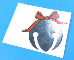 Vintage 90’s Mrs. Grossman’s Silver Bell Red Bow Sticker Mod