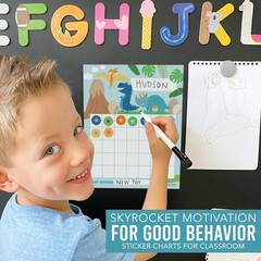 Sticker Chart for Kids Behavior at Home & Classroom – 25 Reward Chart for Kids I