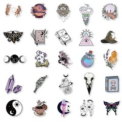 50pcs SPIRITUAL Stickers Pack,Crystal Potion Gothic Halloween Stickers, 199