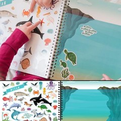 Animal Sticker Book Activity for Kids, Toddler Airplane Travel Essentials, 50…