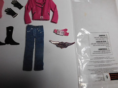 HARLEY DAVIDSON Dimensional Stickers Outfit Pink Leather Denim #9 Open Package