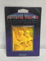 Polaroid Mirage Holograms 3-D Dinosaur Gold Holographic Sticker P6867