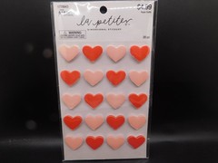 The paper studio la petites Pink & Red 3D hearts 20pc