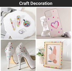 Gartful 6048PCS Gem Sticker for Craft, 6Mm Adhesive Rhinestone Stickers, 12 Embe