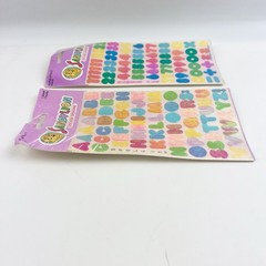 4 Vintage Sandylion Numbers (3) Letters (1) Mother of Pearl Stickers New Sealed