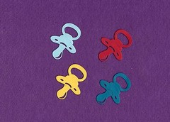 PACIFIER # 3 baby die cuts scrapbook cards