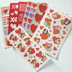 American Greetings Valentines Sticker Lot Hearts Cupid Love Crafts Scrapbooking