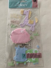 EK Success Jolee’s 3D STICKERS FARM ANIMALS LITTLE ONES PINK BLUE PURPLE ‘CLOTH’