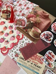 70 Pc Vintage Strawberry Junk Journal Kit Ephemera Recipe Tags Papers CottageCor