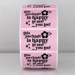Happy to See You Stickers Labels Small Business Packaging Supplies