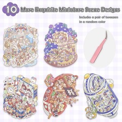 Dizdkizd 3D Sticker Book Adults Kids Purple Scene