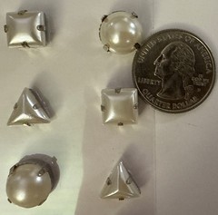 WHITE PEARL SET GEMS Dimensional Stickers(20pc) Jolee’s•Necklace•Card Making•