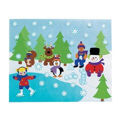 Oriental Trading Winter Snowy Landscape Sticker Scenes, 11″ x 8 1/2″, Mega Bulk