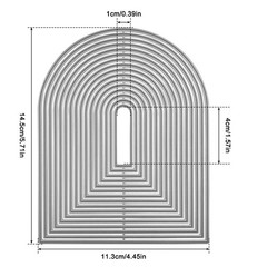 Arch & Oval Metal Die Cuts for Card Making, Stencil Embossing, DIY Scrapbooking