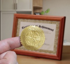 Embossed Gold Foil Certificate Seals, Seal of Excellence, 1.75″, 100 Count