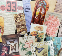 50 Piece Junk Journal Ephemera Pack-Small Pieces Vintage Inspired Scrapbook Lot