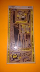 Karen Foster Design Scrapbook Stickers Under Construction Tools Craft Sheet