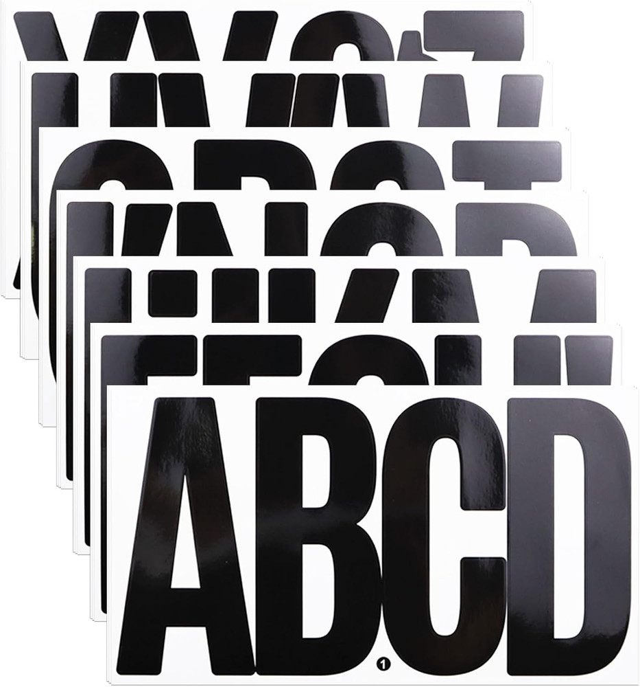21 Sheets 6 Inch Letter Stickers, Self Adhesive Vinyl Capital Alphabet Punctuati