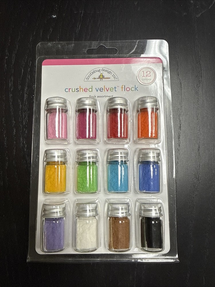 Doodlebug Designs Crushed Velvet Flock 12 Colors flock 1798 Assortment