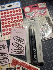 Mixed Lot of Scrapbooking Embellishments, Planner Stickers, Deco Tape, Clips,