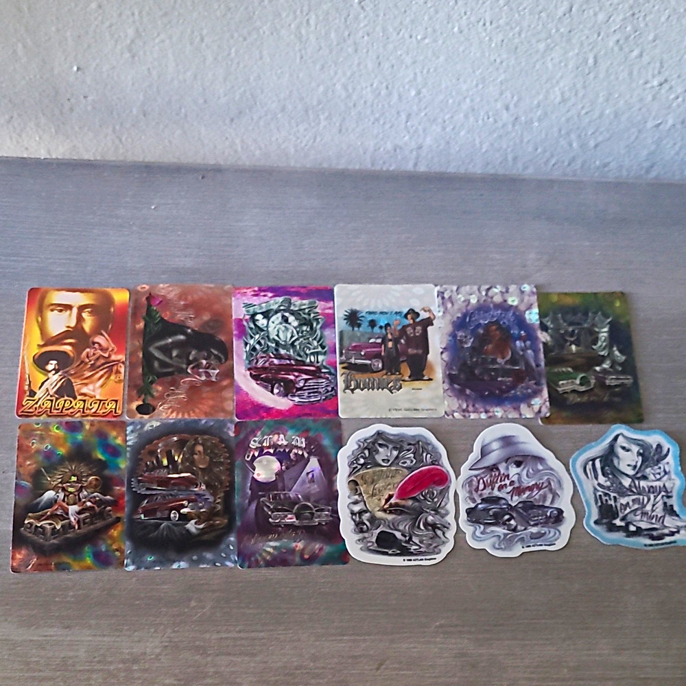 Holographic Multicolor Lot 12 Stickers Sleepy G Gonzales Graphics Aztlan