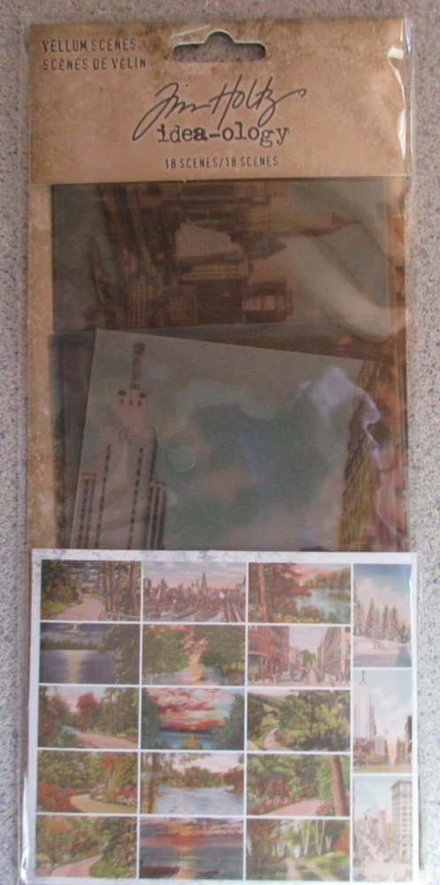 New Tim Holtz Idea-ology Vellum Scenes 18 Scenes