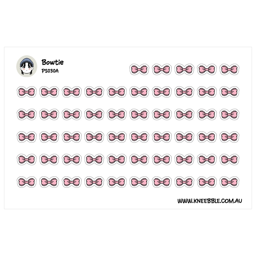 Bow Tie Planner Stickers – Decorative Sticker Set for Stylish Planner Decoration