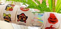 Retro Stickers Off The Roll: Fall, Christmas, Winter, + Halloween: You Choose!