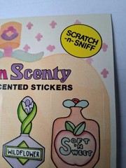1980s Sweet & Scenty Scratch and Sniff Rose Scented Perfume Bottles Vintage