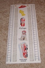 NRN Designs Retired Sticker Sheet ~ Firefighter Hose, Ladder, Dalmations…..