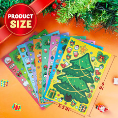 36 Pcs Christmas Tree Stickers Make Your Own Xmas Stocking Stuffers, Holiday Pre