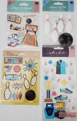 Jolee’s/Life’s Little Occasions/Sticko 2009 BOWLING Dimensional Stickers, 4 Pkgs