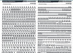 MECANORMA Transfer Lettering Sheet A3, Letraset, #499 BERKELEY OLD STYLE 10mm