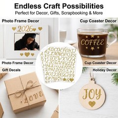 Conanex Gold Alphabet Stickers 1″ 1260pcs