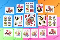 School Bears Bees Flowers Lady Bugs Stickers Lot