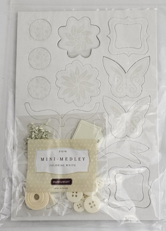 Close To My Heart Mini-Medley Colonial White Z1276 Embellishment Kit – New