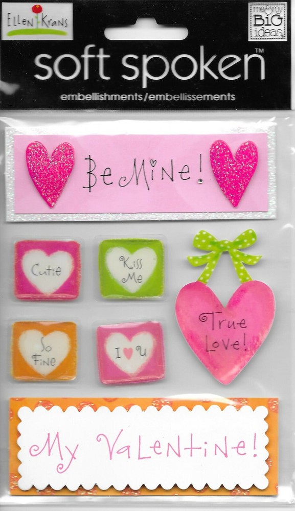 MAMBI Soft Spoken Ellen Valentine’s Day Embellishments Love Heart Romance