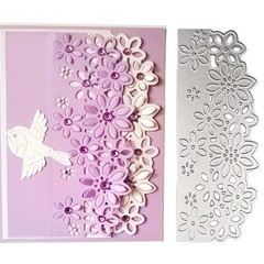 3D style pop up flowers bookmark border edge note card metal cutting die cut