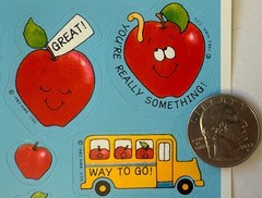 LOOKIN’ GOOD APPLE Stickers (13pc)Hallmark•Vintage 1983 •Reward•Card Making•