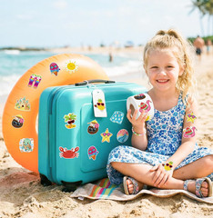 1000Pcs Summer Stickers for Kids, 2 Rolls Hawaiian Tropical Beach Self Adhesive