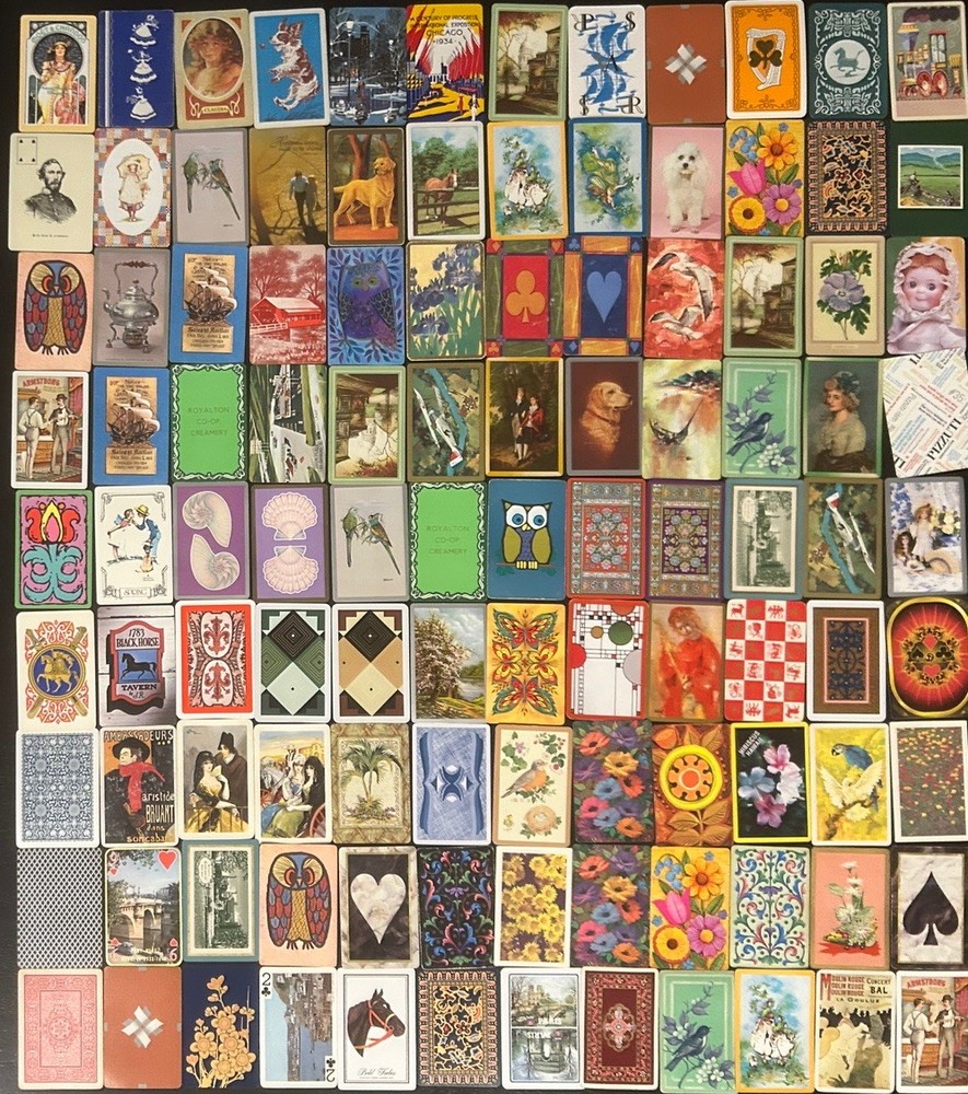 Lot of 50 Single Playing Cards for Junk Journal – vintage to modern mixed