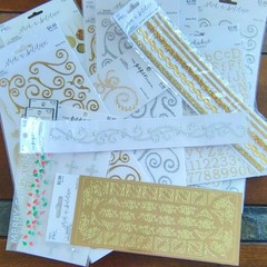 The Paper Studio Stick-a-Bilities All Bling Gold And Silver Decorative Stickers