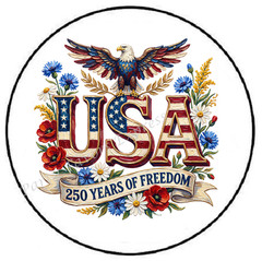 USA 250 YEARS OF FREEDOM 4TH OF JULY ENVELOPE SEALS LABELS STICKERS PARTY FAVORS