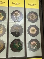 Lot Of 12 REAL Pressed Flowers Stickers Vintage Victorias Garden Scrapbook-36
