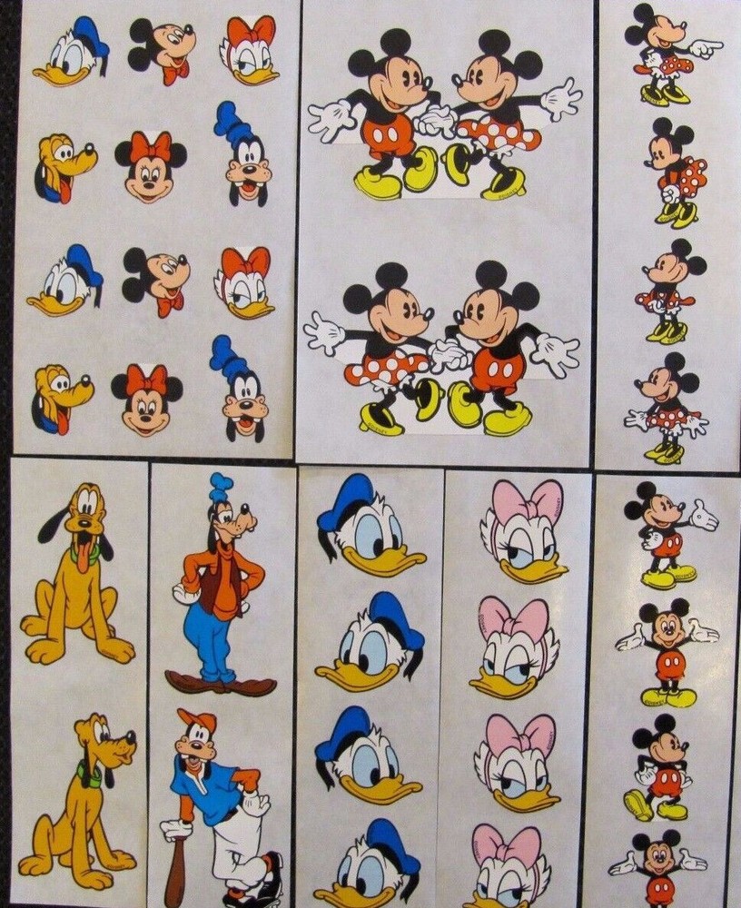 Lot of 8 DISNEY Stickers made exclusively by MRS GROSSMAN’S – RARE